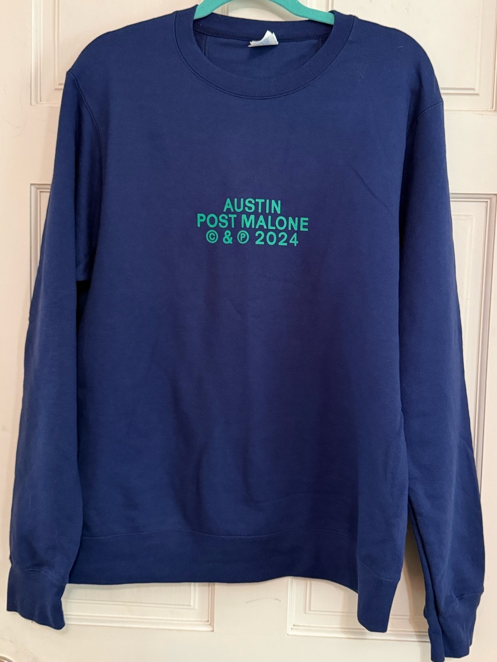 Post Malone Austin 2024 Navy & Green Crewneck Sweatshirt